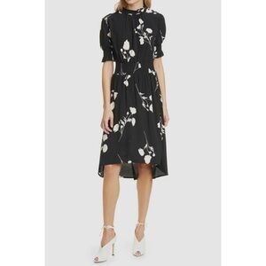 Ba&sh black and white floral Poppy midi dress